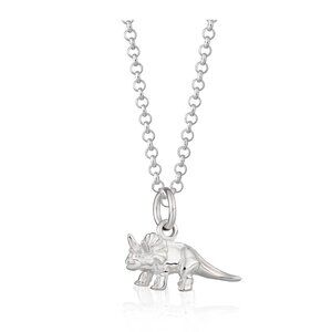NEW Scream Pretty 925 Sterling Silver Triceratops Necklace New in Box NIB